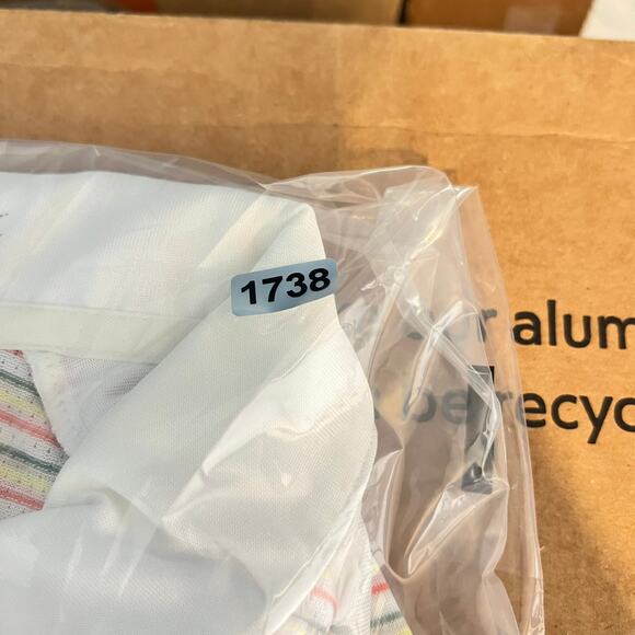 Nike Golf Fit Dry 1/4 Zip Polo Woman L 12-14 Wicking Green Yellow Red Pastel - Picture 10 of 10